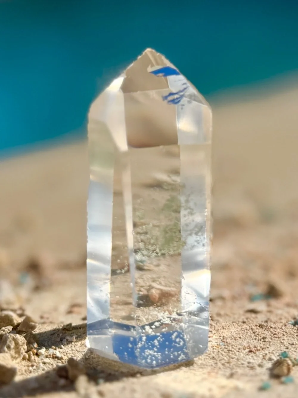 Russian High Polished Clear Quartz Tower Point Crystal